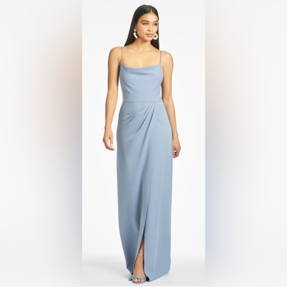 NWT Sachin & Babi Paulina 4-Way Stretch Crepe Gown –Slate Blue Slate Blue Size 6